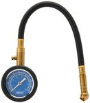 Draper Tyre Pressure Gauge with Flexible Hose | Handheld Dual Reading Gauge | Car Tyre Pressure Gauge | 69924, Blue