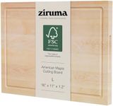 Premium Hard Maple Wood Chopping Board for Kitchen - FSC-Certified - Beeswax Conditioned, PFAS-Free, Size 41 cm by Ziruma