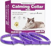 Cat Calming Collar, 4-Pack Pheromone Collars for Cats – Adjustable 15″, 60-Day Lasting Stress & Anxiety Relief, Natural & Safe Helps Reduce Noise Fear, Scratching, Separation Anxiety (Pruple)