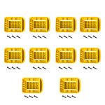 PYZIV Mounts Holder Compatible with DeWalt 18V 54V XR Battery Yellow Pack of 10