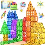 60 PCS Magnetic Building Tiles Kids Toys STEM Magnetic Blocks Sensory Toys Kids Games Magnet Building Toys for Boys and Girls Aged 3+, Kids Brain Development Preschool Kindergarten Toddler Toys