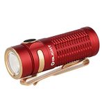 OLIGHT Baton3 Rechargeable Flashlight 1200 Lumens LED Flashlight, Charging with Magnetic Charging Cable, Variable-Output Side-Switch EDC Flashlight for Outdoors Camping Hiking (Red)