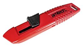 Amtech S0488 Utility Safety Knife Retractable Blade, Red