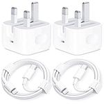 iPhone USB C Charger 【MFi Certified】 2 Pack iPhone Charger Plug and Cable 2M 20W Fast Charger Plug PD 3.0 Power Adapter with USB C to Lightning Cable for iPhone 14/14 Pro Max/13/12/SE/11/XS Max/iPad