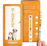 DIAGNOX HEALTH PETNOX 10-Parameter Cat & Dog Urine Test Strips - 30 x Individually Packed & Veterinary Grade Tests - Cat & Dog UTI Test Kit - Pet Test Strips for Urinalysis