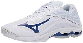 Mizuno Wave Lightning Z6 Mens Volleyball Shoe, White-Navy, Numeric_15