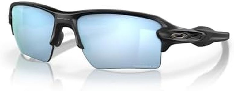 Oakley Mens OO9188 Flak 2.0 XL Rectangular Sunglasses, Matte Black/Prizm Deep Water Polarized, 59 mm