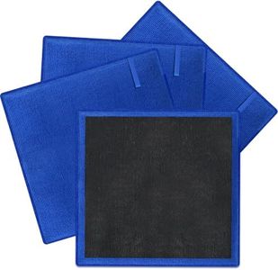 TOLDATLI Clay Towel Auto Detailing 4 Pack - Fine Grade Microfiber Car Chamois Towel - DIY Detail Clay Bar Alternative(Blue)
