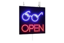 Topking LED Eye Glasses Open Sign, Super Bright Store Business Windows Sign