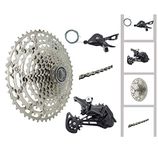 JGbike 11S MTB groupset Compatible with Shimano Deore M5100 11 Speed shifters & Rear Derailleur, KMC X11 Chain,Sunrace 11-51T CS-M5100 Cassette