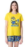 INTIMO Despicable Me Womens' Minions 1 in A Minion Sleep Pajama Set Short (X-Small)