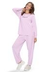 WEET Women's Full Sleeves Track Suit (3XL, Lavender)