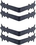 4 Pack - 6 Inch Metal Corner Bracket for Furniture - Black - Handmade Decorative Corner Braces - Rustic Metal Corner Brackets for Tables, Desks, Shelves, Boxes and Chests - The Byzantium Series