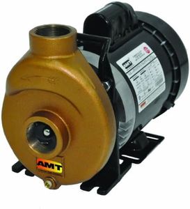 AMT Pump 388F-97 Inline Centrifugal Pump, Bronze, 1/2 HP, 1 Phase, 115/230V, Curve A, 1-1/2" NPT Female Suction & Discharge Ports