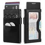 VULKIT Credit Card Holder with EDC Pockets & ID Window RFID Blocking Pop Up Card Wallet Slim Metal Wallet