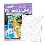 Koala Round Labels 2 Inch, Glossy W