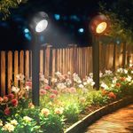 RAYSLIT Solar Garden Lights Outdoor 2 Pack, Upgraded Bright Solar Lights Outdoor Waterproof 3 Lighting Modes Solar Powered Auto On/Off Solar Lights for Outside Pathway Walkway Driveway Lawn Patio