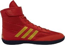 adidas Mens Combat Speed 5 Wrestling Shoe, Red/Gold/Navy, 8