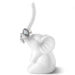 Titanape Elephant Ring Holder for Jewellery Stand Organiser Display, Funny Elephant Gifts for Women Her Birthday Wedding Christmas, Cute Elephant Figurine Ornament Modern Aesthetic Room Decor