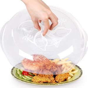Microwave Cover for Food Microwave Splatter Cover 11 12 Clear Microwave Plate Cover Dish Covers for Microwave Oven Cooking Anti-Splatter Guard Lid with Steam Vents BPA Free Large 11.8 Inches