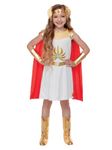 Smiffys She-Ra Costume in White Child, Dress, Cape, Headband, Cuffs & Boot Covers, Official She-Ra License Outfit with Gold Headband & Matching Accessories, Embrace the Power of She-Ra!