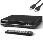 All Region HDMI DVD Player for TV, Multi Formats & Metal Housing, Compact CD Player with USB Port/Dolby Digital Sound for Smart TV, Elderly, Home Stereo System, Included HDMI Cable & Remote