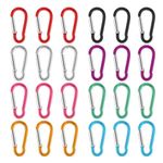 24PCS Carabiner Clips Snap Hooks, Aluminum Small Carabiner Keychain Clips for Keys, Karabiner Keyring for Backpack Dog Leash Fishing Camping Awning (Not for Climbing) Multicolor