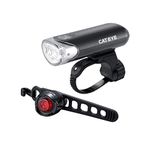 CatEye EL135 Front and Orb Rear Light Set - Reliable, Bright, Long Battery Life, Easy to Mount, and Durable