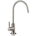 iSpring GA1-BN 6.5"x11" 14oz Solid Brass Heavy Duty Water Filter Designer Faucet, Fits Most Reverse Osmosis Units, High-Spout, Brushed Nickel