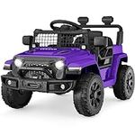 Best Choice Products 6V Kids Ride On Toy, Mini Truck, Electric Play Car w/Parent Remote Control, 4-Wheel Suspension, LED Lights, 2 Speeds, Functional Horn, 3.1MPH Max Speed - Purple