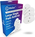 iReliev Wireless Electrode Pads Refill Kit, 4 Pads Per Box, Fits ET-5050 Wireless TENS EMS Receiver Pods, Snap Style Electrodes