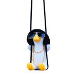 Qiwen Cute Car Decor of Swing Duck Car Pendant,The Best Car Gift for Car Rear View Mirrior Accessories and Car Mirror Hanging Accessories (D)