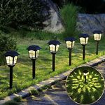 6 Pack Solar Lights Outdoor Garden, Solar Pathway Landscape Lights Supper Bright Waterproof and Corrosion-Resistant, Powered Solar Outdoor Lights for Yard Patio Walkway Driveway Sidewalk Lawn