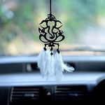 MH VILLA Acrylic Ganesha Car Hanging, Dream Catcher For Car, Car Mirror Hanging Accessories Interior, Ganesha Hanging For Car, Car Decoration Accessories - Ganesha-1Pcs-Dn-1, Black