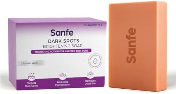 Sanfe Dark Spots Brightening Skin Lightening Soap | 2% Kojic Acid, Hydrating & Vitamin C | Anti Aging & Sun Protection | Skin whitening soap for women| Tan Removal Hyperpigmentation & Glow Moisturizing Bath Soap for Men & Women Glowing Skin Pack of 1