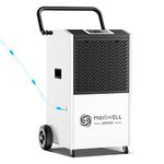 Moiswell 170 Pints Commercial Dehumidifier with Pump and Drain Hose for Basements and Large Spaces up to 7,500 Sq Ft, 5 Years Warranty