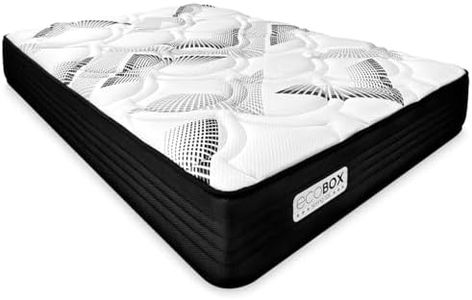 DUÉRMETE ONLINE - Colchón Viscoelástico Híbrido Eco Box con Núcleo de Muelles Ensacados, Confort Óptimo, Firmeza Intermedia, Antiácaros Antibacteriano e Hipoalergénico 135 x 190