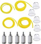 HIFROM 0057003 0057004 Primer Bulb with 4 Different Size Fuel Line Hose and Fuel Filters for Poulan Craftman Homelite Chainsaw String Trimmer Blower