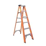 6-Foot Fiberglass Step Ladder, 250 