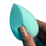 ISOCLEAN Cosmetic Makeup Sponge DUO - 2 Pack - for Blending Liquid Foundation Blush Cream & Powder - Soft Beauty Puff Concealer Applicator Teardrop Blender - Aqua