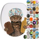 Sanilo Soft Close Toilet Seat, Wide Choice of New Toilet Seats, Stable Hinges, Easy to Mount (Shower Cat)