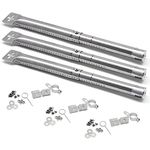 Criditpid Adjustable Stainless Steel Pipe Burner Tube Replacement for Perfect Flame, Master Forge, Uniflame and Other Model Grills, Extends from 12" to 17 1/2" Long, Tube Dia. 1", 3 Pack