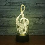 Music Note 3D Night Light, Acrylic,