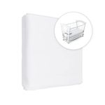 Jersey 100% Cotton Fitted Sheet fits 90 x 50 cm Baby Crib Cradle Mattress (White)