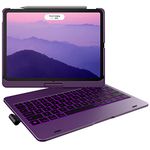 typecase Non-Touchpad Flexbook Keyboard case for New iPad Air 11 (2024), Air 5th & 4th Gen & iPad Pro 11 (4th,3rd,2nd) with 10-Colors Backlit, Non-Touch, 360° Rotable, Multi Viewing Angle (Purple)