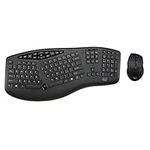 Adesso WKB-1600CB-UK TruForm Wireless Ergonomic Keyboard and Optical Mouse, Black