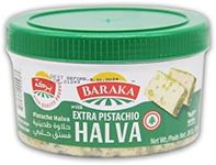 Baraka Pistachio Halva | Delicious Sweet Sesame Appetizer, Dairy Free, Gluten Free, Original Halvah Pistachio Candy Handmade in Lebanon, 14.10 oz (Pack of 1)