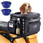 Hutexico Motorcycle Dog Carrier, Portable Pet Carrier Pet Travel Bag Cat Carrier Bag for Harley Street Glide Road King Touring Trike Can Am with Luggage Rack Passenger Seat Load Capacity 20lb (Black)