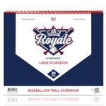 Royale Baseball/Softball Scorebook - 15 Players - 30 Games - 13.25" x 11.25" - Landscape - Extra Innings - Season Totals - Made in The USA