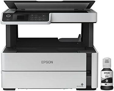 Epson EcoTank ET-M2170 Wireless Monochrome All-in-One Supertank Printer with Ethernet Plus 2 Years of Unlimited Ink*,White